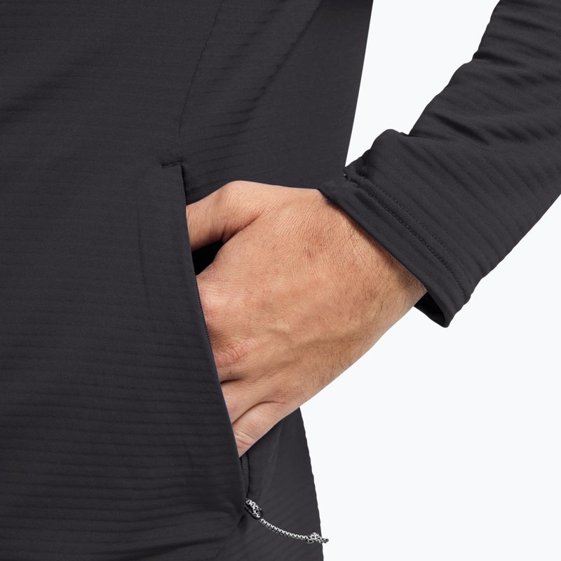 Men's trekking sweatshirt Jack Wolfskin Litestride Full Zip black 6