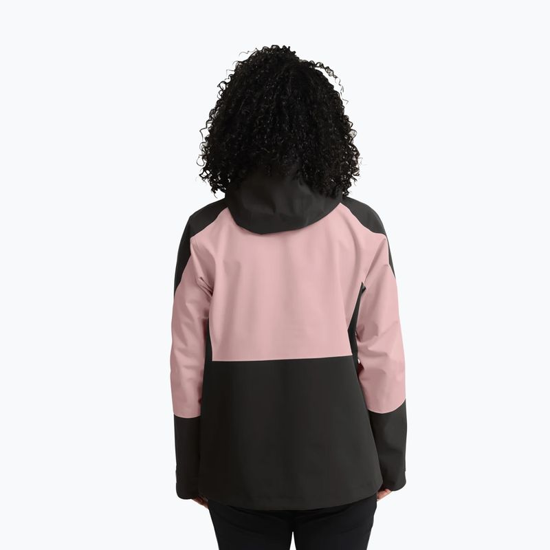 Women's rain jacket Jack Wolfskin Rockpaw 3L rosegarden 3