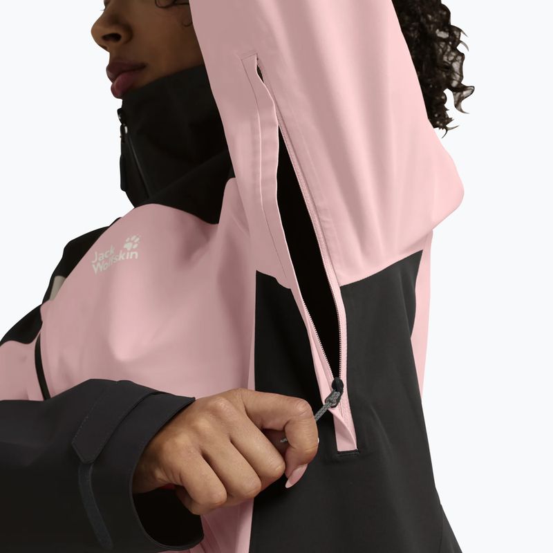 Women's rain jacket Jack Wolfskin Rockpaw 3L rosegarden 5