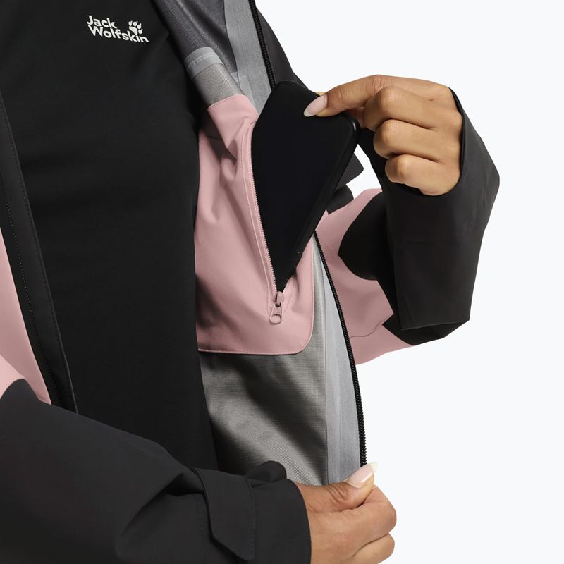 Women's rain jacket Jack Wolfskin Rockpaw 3L rosegarden 6