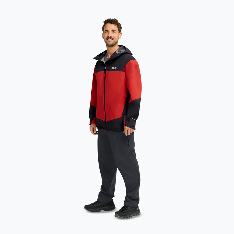 Men's rain jacket Jack Wolfskin Rockpaw 3L siren red 2