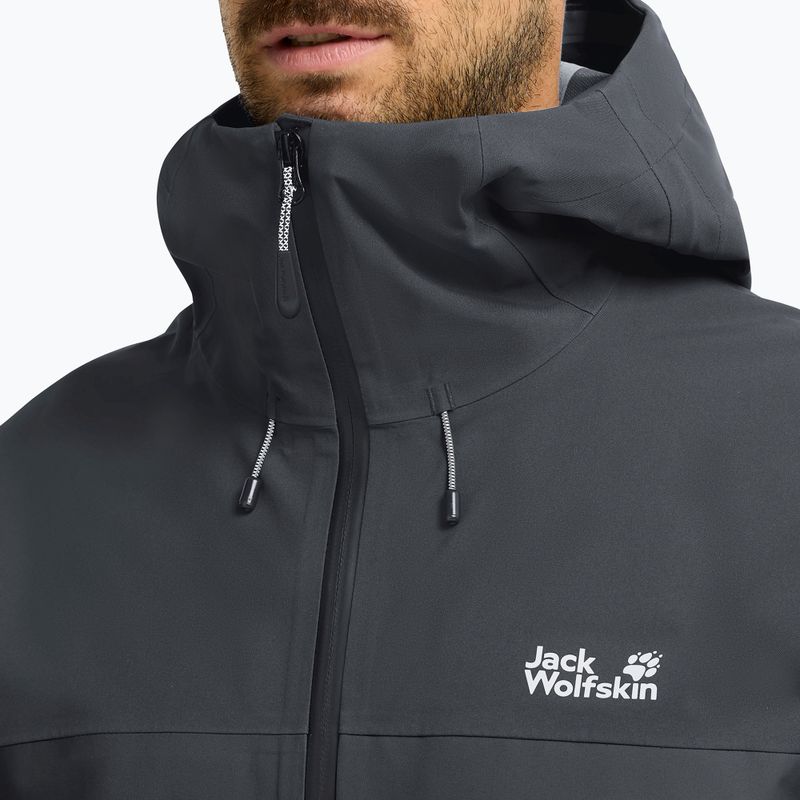 Men's rain jacket Jack Wolfskin Rockpaw 3L phantom 4
