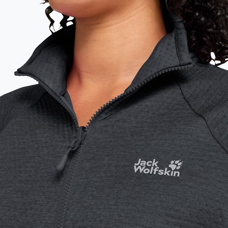 Women's fleece sweatshirt Jack Wolfskin Anytrail Full Zip phantom 4