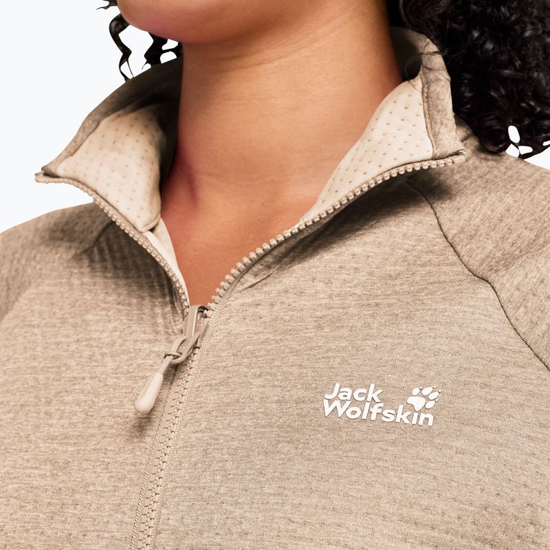 Women's fleece sweatshirt Jack Wolfskin Anytrail Full Zip oat 4
