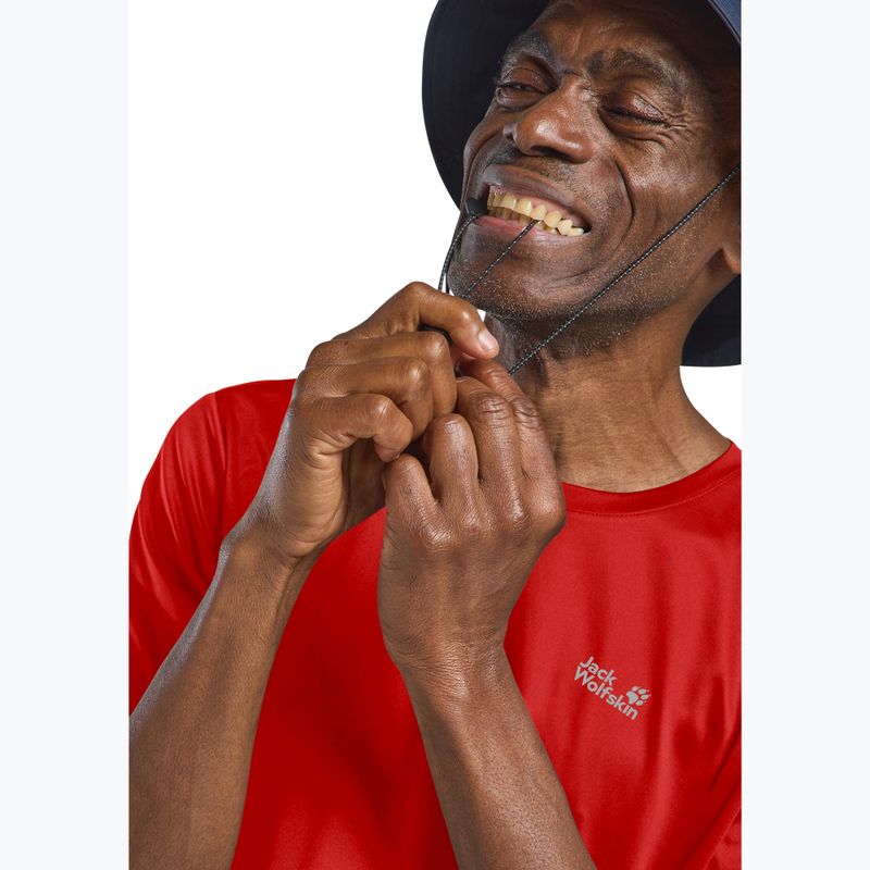 Men's trekking T-shirt Jack Wolfskin Tech T siren red 4