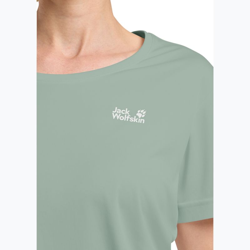 Women's trekking T-shirt Jack Wolfskin Tech T green zinnia 5