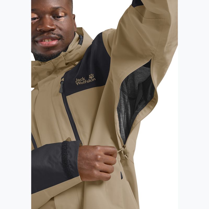 Men's rain jacket Jack Wolfskin Jasper 2L hazel wood 5