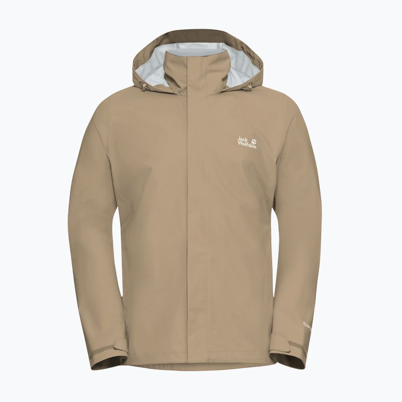 Men's rain jacket Jack Wolfskin Trailtime 2L hazel wood 7