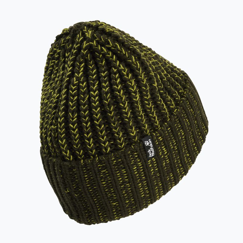 Winter hat Jack Wolfskin Badge Beanie obsidian moss 2