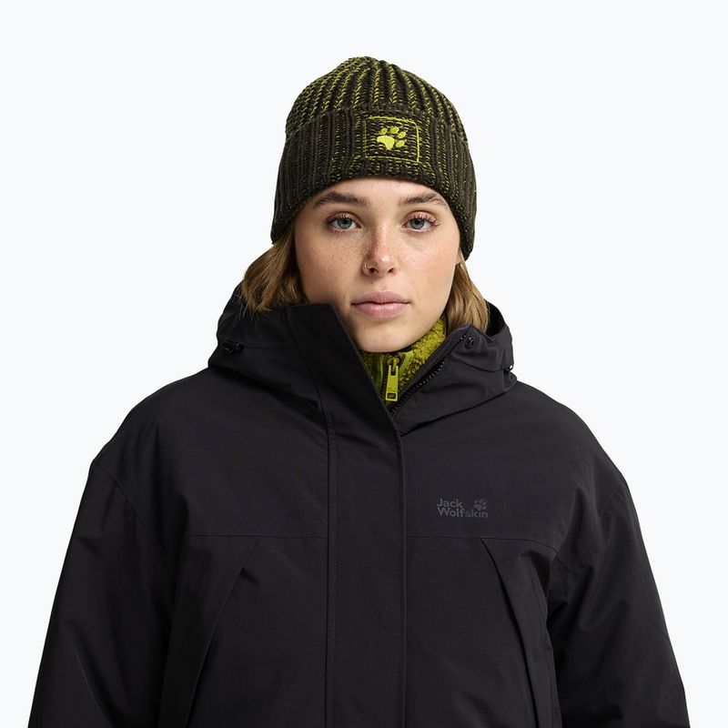 Winter hat Jack Wolfskin Badge Beanie obsidian moss 5