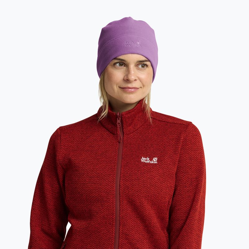 Winter hat Jack Wolfskin Real Stuff Beanie vivid orchid 4