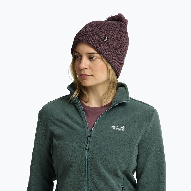 Winter hat Jack Wolfskin Pom Pom Beanie sheer plum 5