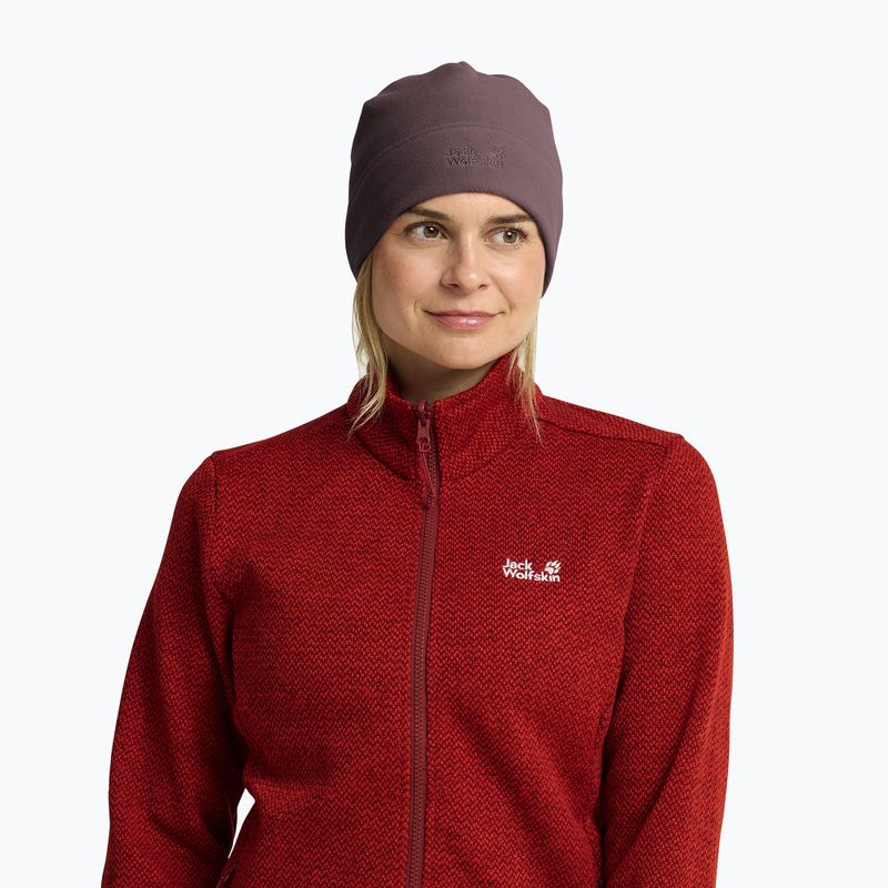 Winter hat Jack Wolfskin Real Stuff Beanie Sheer Plum 5