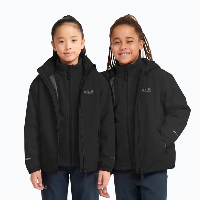 Children's 3‑in‑1 jacket Jack Wolfskin Iceland 3IN1 2026 black 6