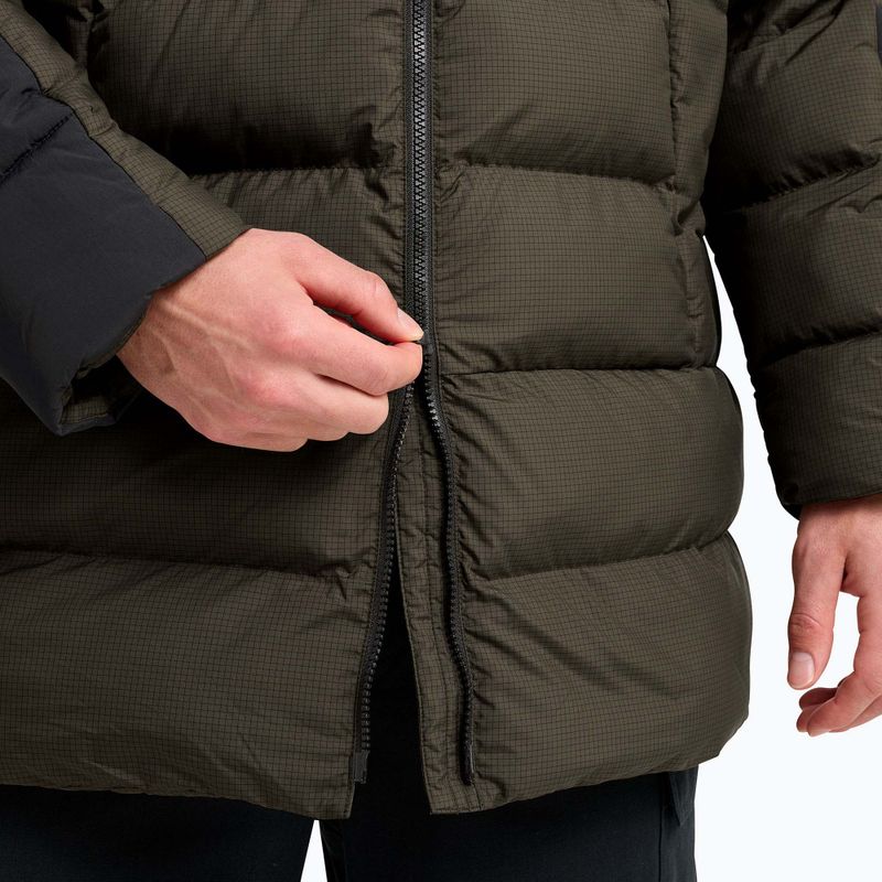 Men's insulated jacket Jack Wolfskin Icy Hollow Hooded obsidian moss 6