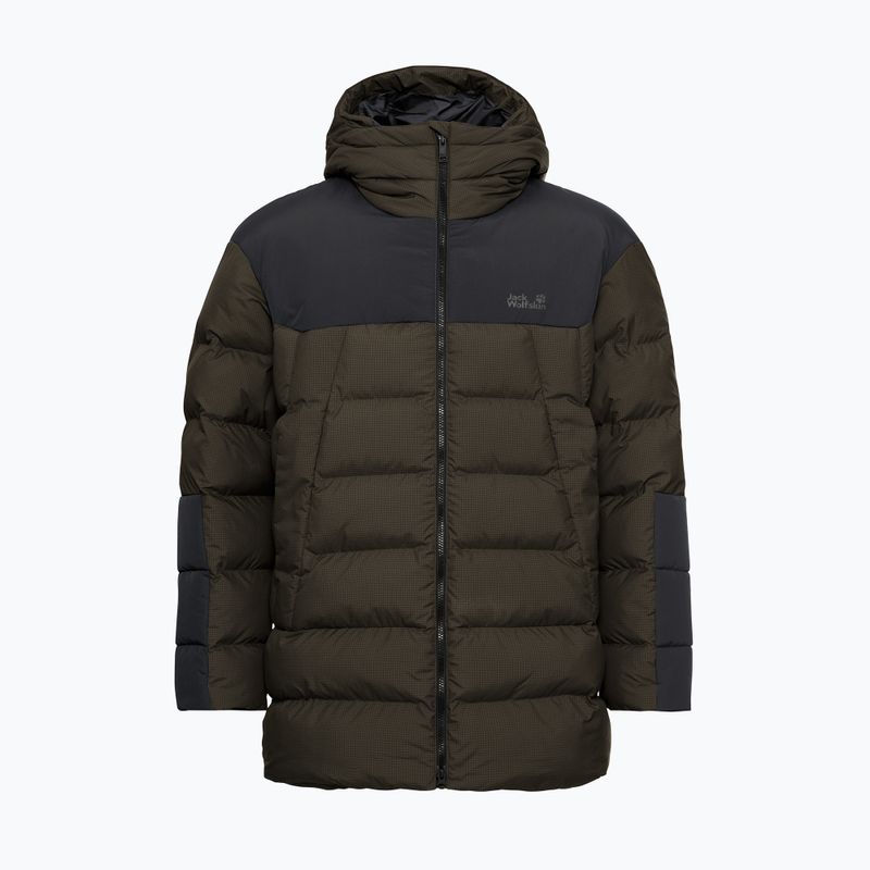 Men's insulated jacket Jack Wolfskin Icy Hollow Hooded obsidian moss 7