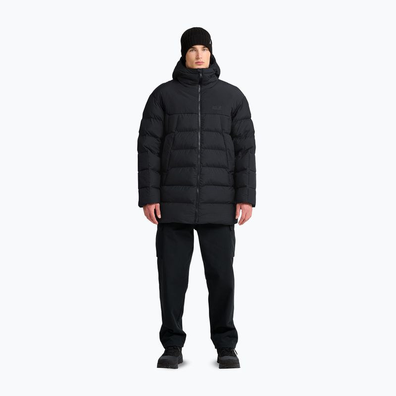 Men's insulated jacket Jack Wolfskin Icy Hollow Hooded phantom 2