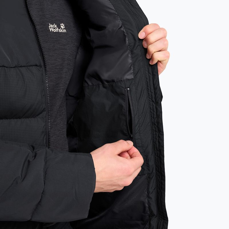 Men's insulated jacket Jack Wolfskin Icy Hollow Hooded phantom 5