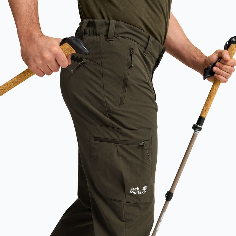 Men's trekking trousers Jack Wolfskin Activate Flex obsidian moss 4