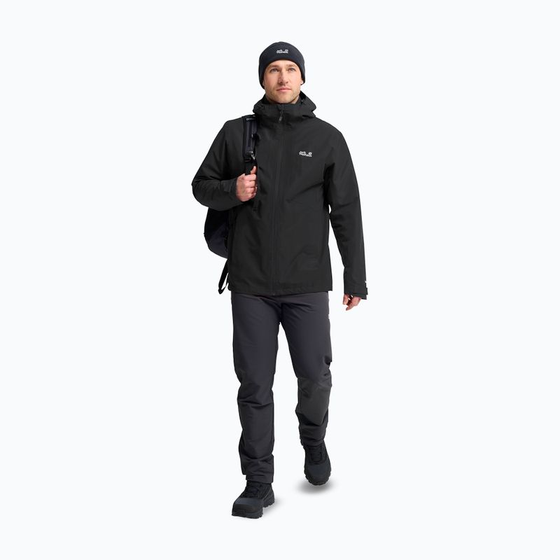 Men's 3-in-1 jacket Jack Wolfskin Stonetrail 3In1 black 2