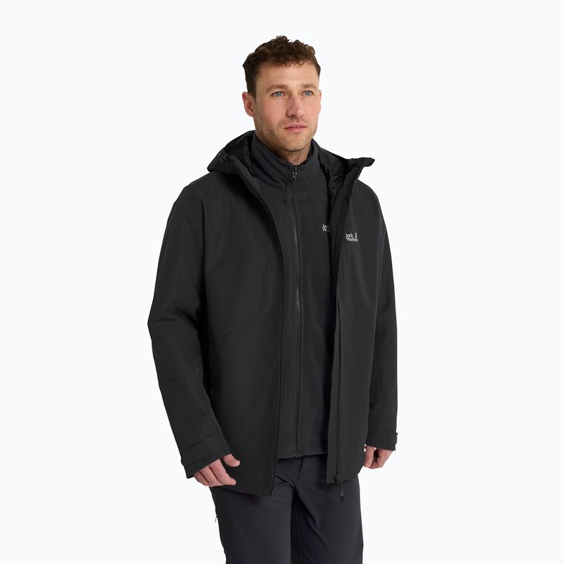 Men's 3-in-1 jacket Jack Wolfskin Stonetrail 3In1 black 4