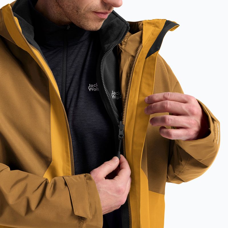 Men's 3-in-1 jacket Jack Wolfskin Stonetrail 3In1 burly yellow jw 8