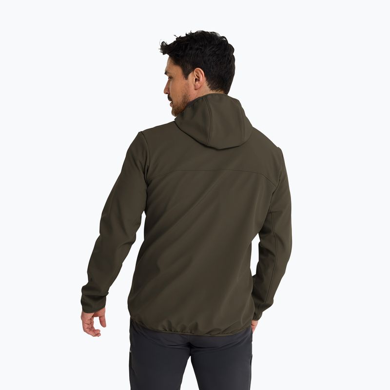 Men's wind jacket Jack Wolfskin Wild Winds Hooded obsidian moss 3