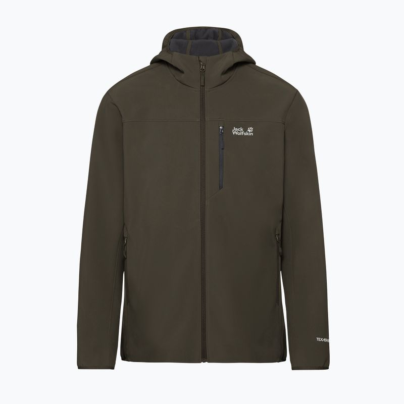Men's wind jacket Jack Wolfskin Wild Winds Hooded obsidian moss 8
