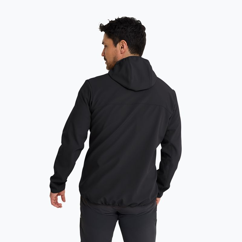 Men's wind jacket Jack Wolfskin Wild Winds Hooded black 2