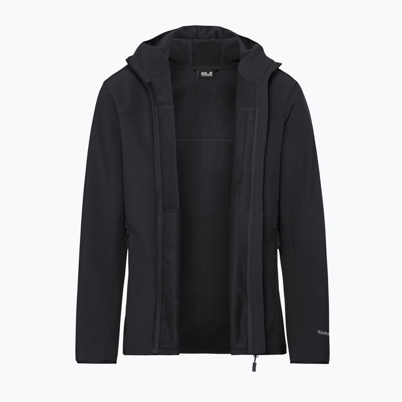Men's wind jacket Jack Wolfskin Wild Winds Hooded black 10