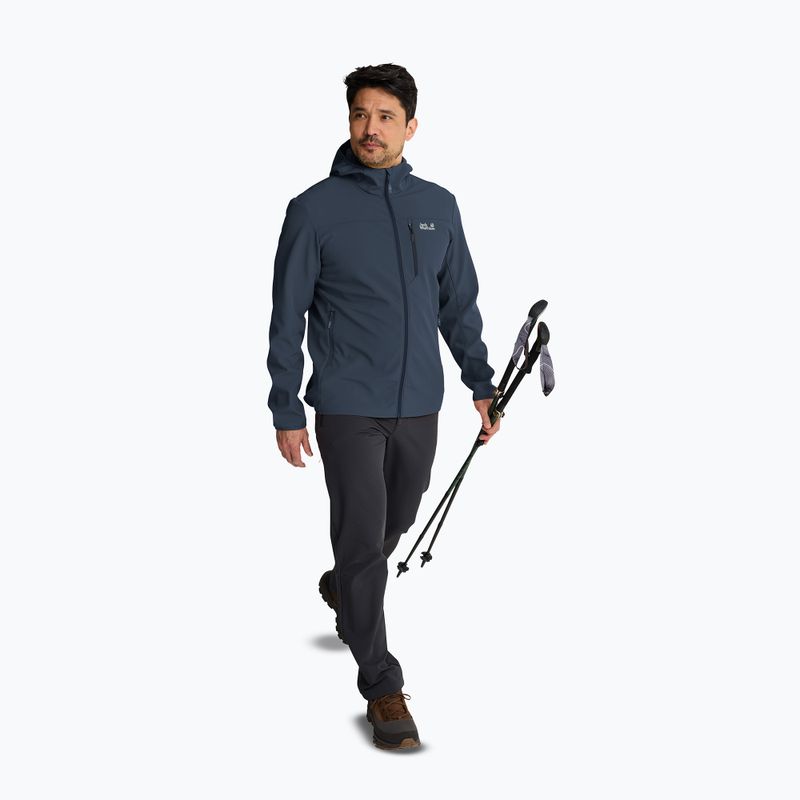 Men's wind jacket Jack Wolfskin Wild Winds Hooded midnight sky 2