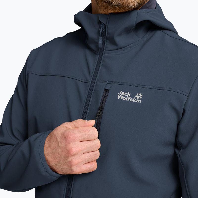 Men's wind jacket Jack Wolfskin Wild Winds Hooded midnight sky 5