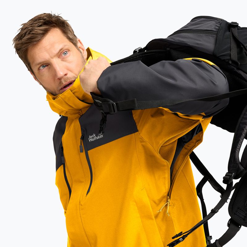 Men's rain jacket Jack Wolfskin Jasper Pro 2L burly yellow jw 4