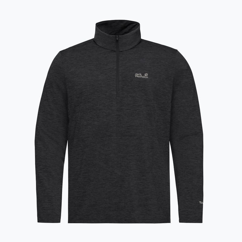 Men's fleece sweatshirt Jack Wolfskin Trail Half Zip black 4