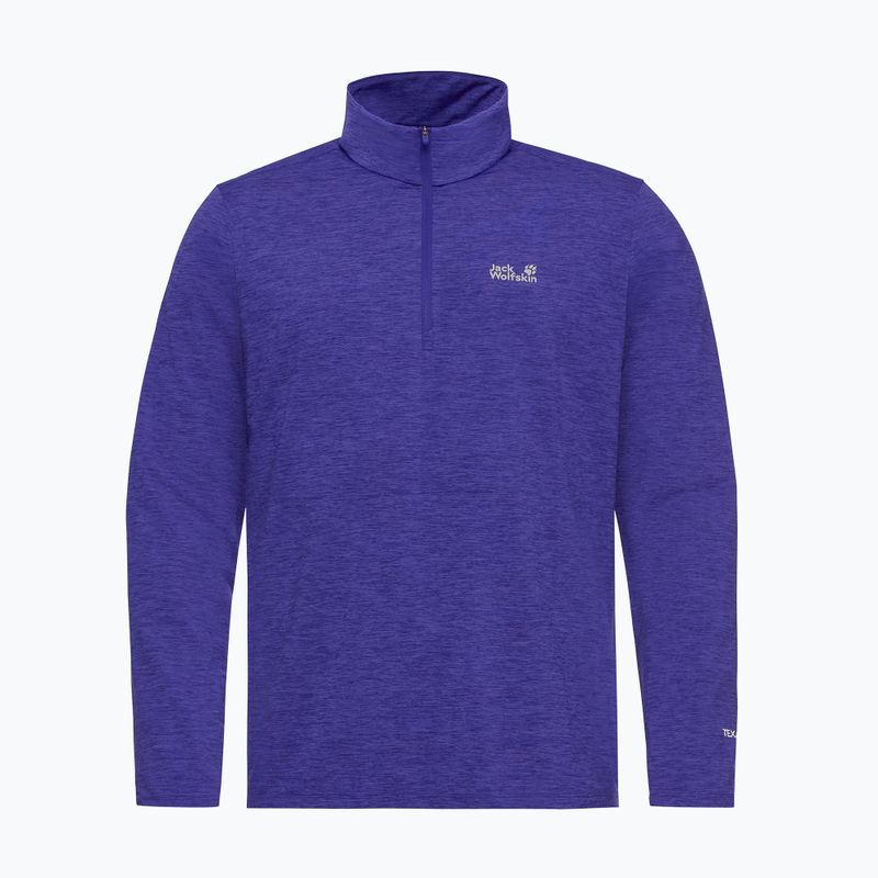Men's fleece sweatshirt Jack Wolfskin Trail Half Zip glow ink 4