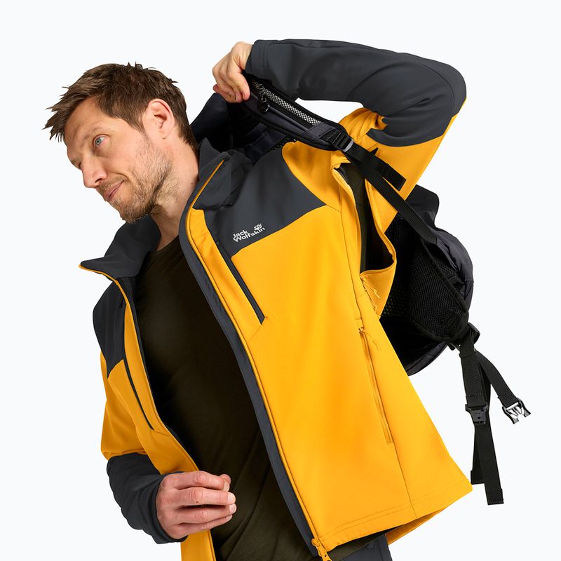 Men's wind jacket Jack Wolfskin Jasper burly yellow jw 4
