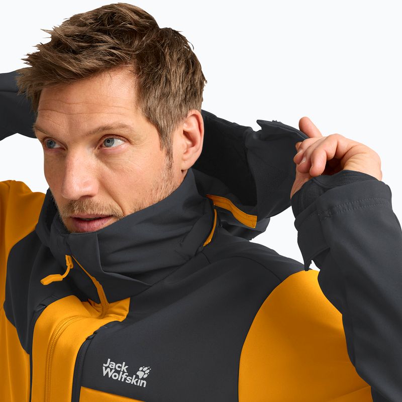 Men's wind jacket Jack Wolfskin Jasper burly yellow jw 6