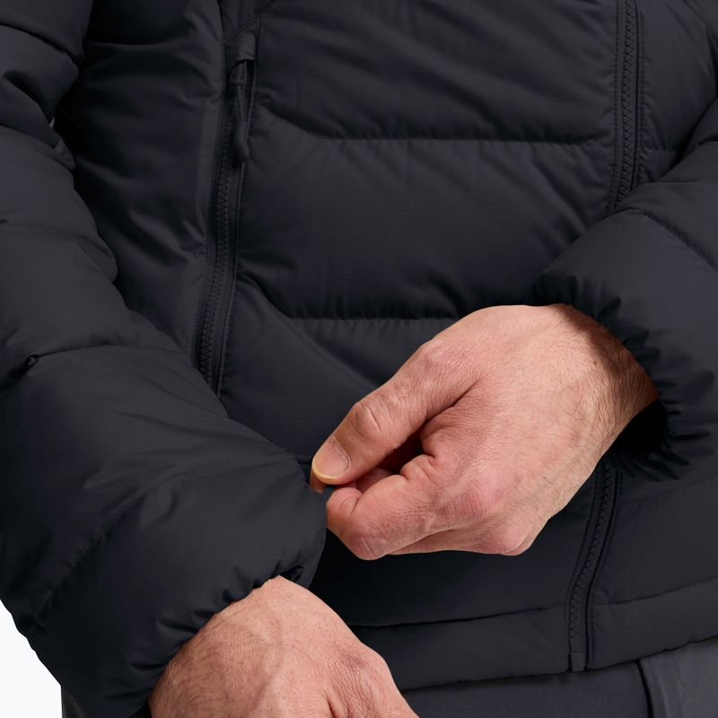 Men's down jacket Jack Wolfskin Wild Pass Down Hoody black 5