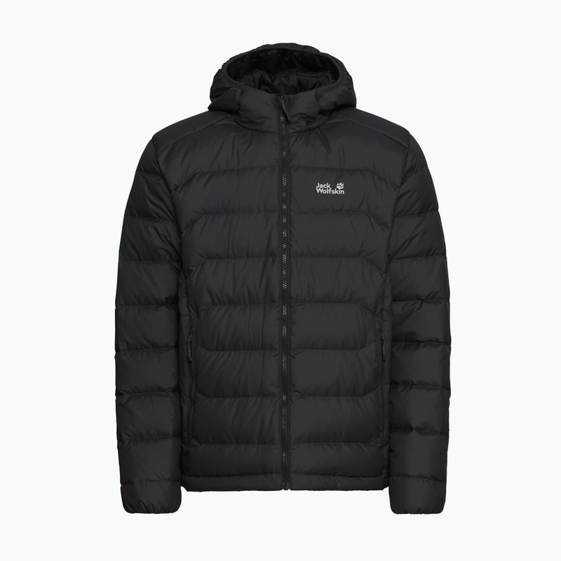 Men's down jacket Jack Wolfskin Wild Pass Down Hoody black 7
