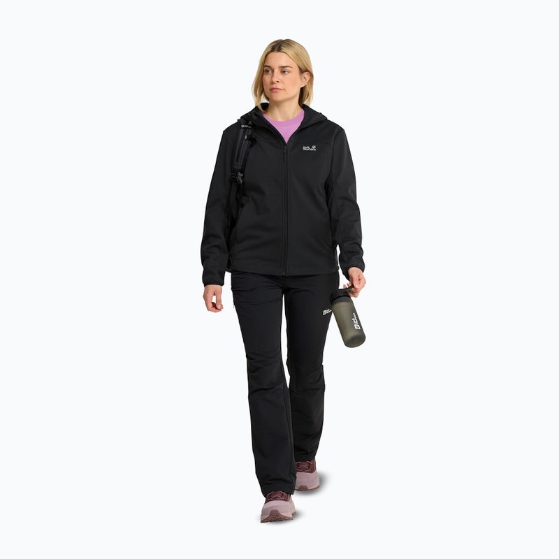Women's softshell jacket Jack Wolfskin Windhain 2 Hoody black 2