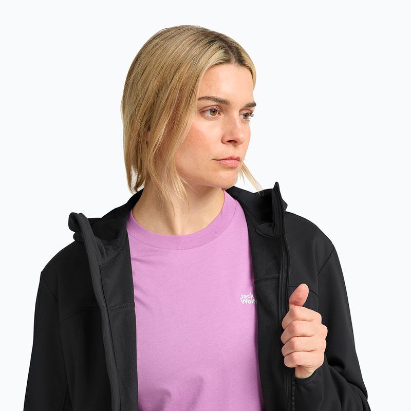 Women's softshell jacket Jack Wolfskin Windhain 2 Hoody black 5