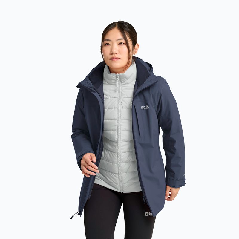 Women's 3-in-1 jacket Jack Wolfskin Hunberg 2 3IN1 midnight sky 4