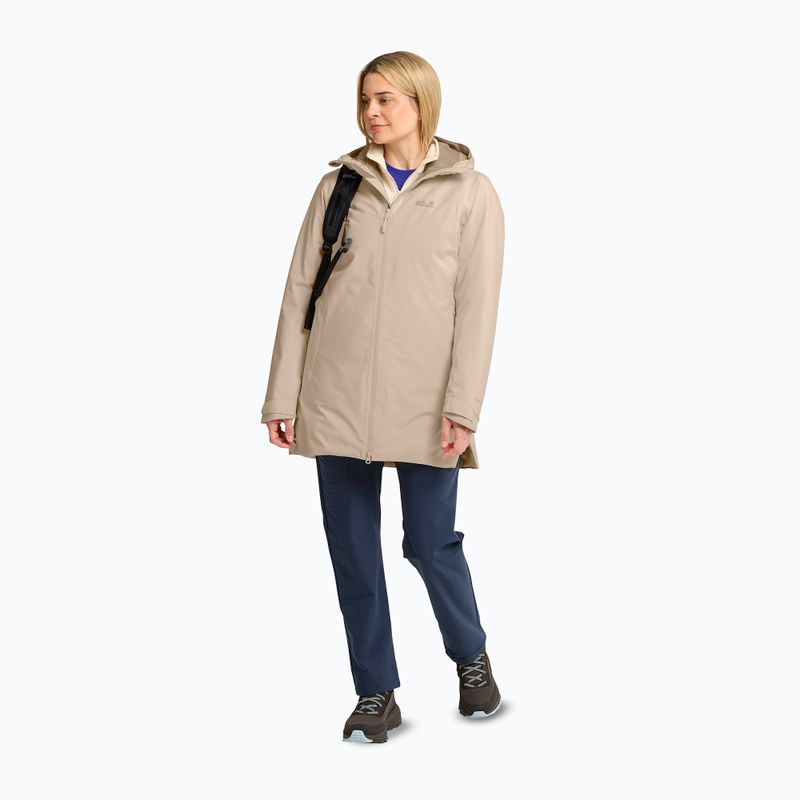 Women's rain jacket Jack Wolfskin Heidelstein 2 Ins oyster 2
