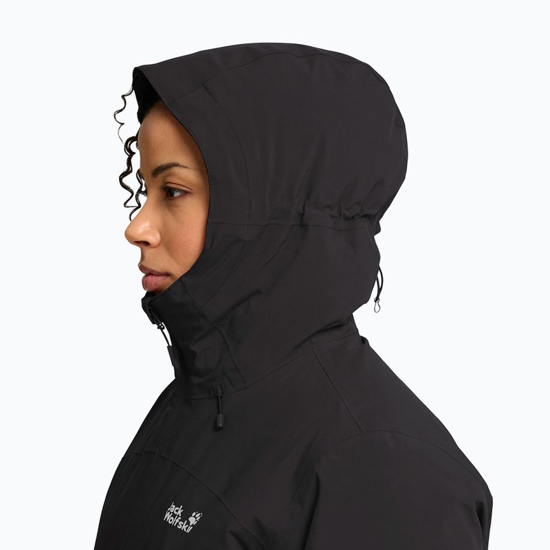 Women's rain jacket Jack Wolfskin Heidelstein 2 Ins black 4