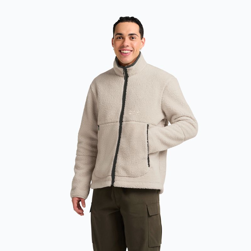 Men's fleece sweatshirt Jack Wolfskin Stone Lite oyster