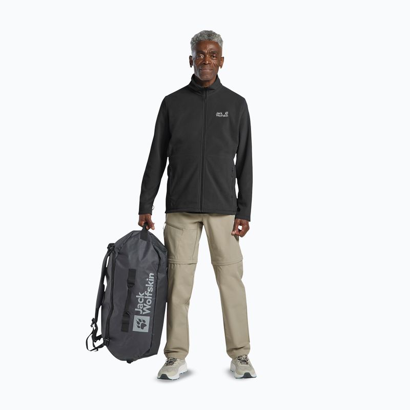 Men's fleece sweatshirt Jack Wolfskin Wild Rebel 200 Full Zip paw black 2