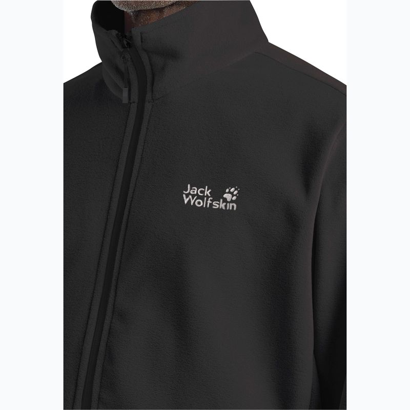 Men's fleece sweatshirt Jack Wolfskin Wild Rebel 200 Full Zip paw black 4