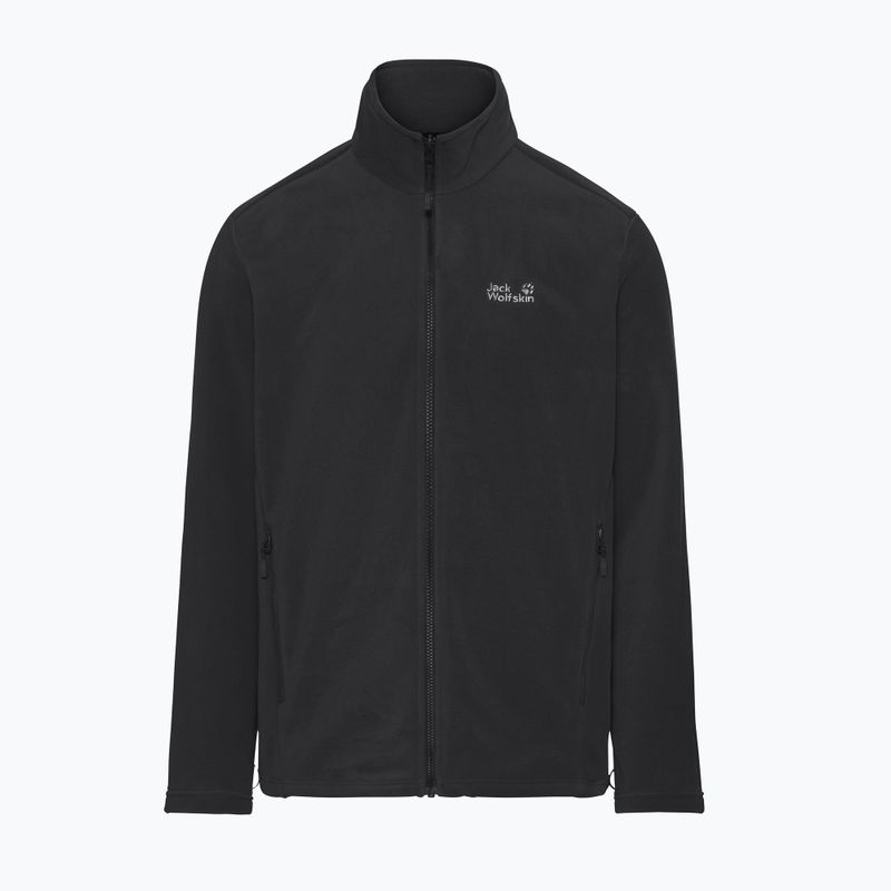 Men's fleece sweatshirt Jack Wolfskin Wild Rebel 200 Full Zip paw black 7
