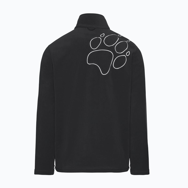 Men's fleece sweatshirt Jack Wolfskin Wild Rebel 200 Full Zip paw black 8