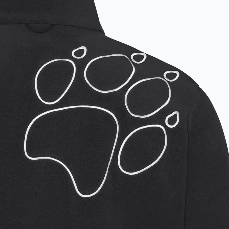 Men's fleece sweatshirt Jack Wolfskin Wild Rebel 200 Full Zip paw black 9